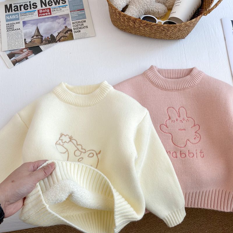 Girl's Fleece Sweater - Warm Winter Pullover