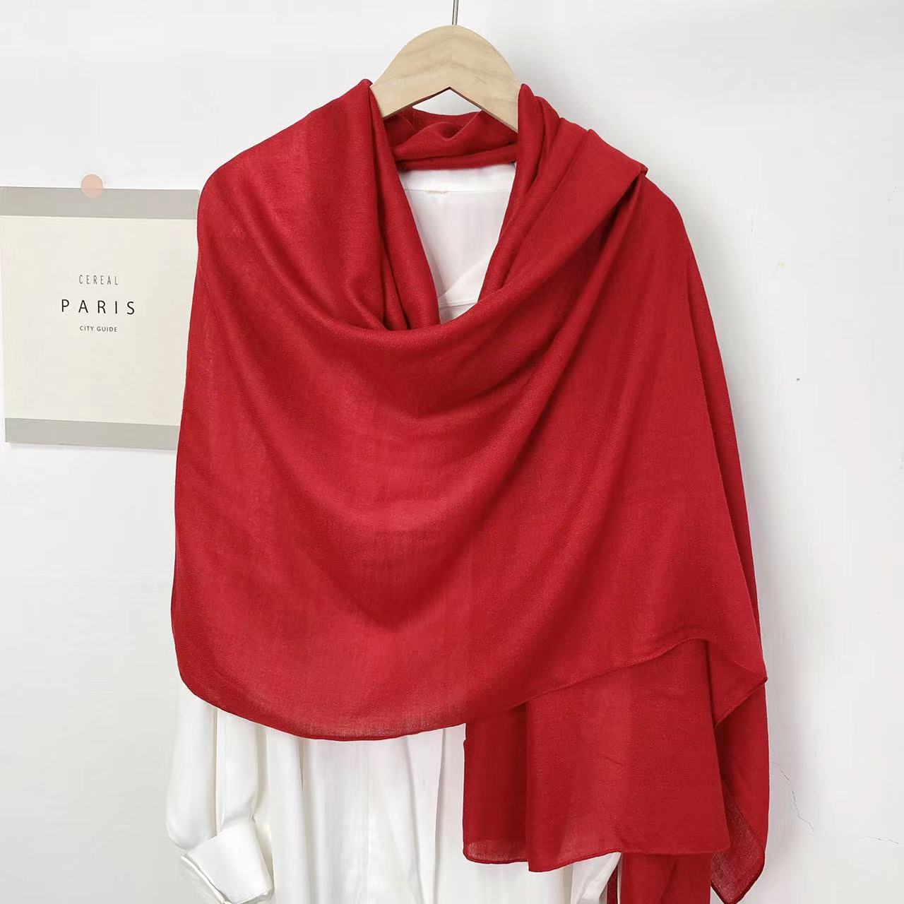 Classic Monochrome Long Shawl Scarf – Soft, Warm & Timeless Style