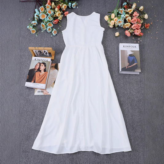 Women's New Slim Elegant Long V-Neck Summer Wear