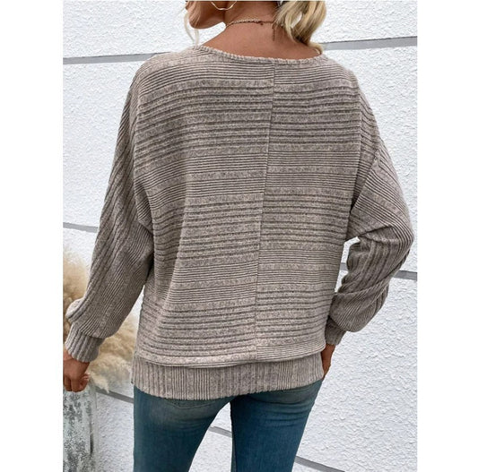Women’s Batwing Long-Sleeve Round Neck Top