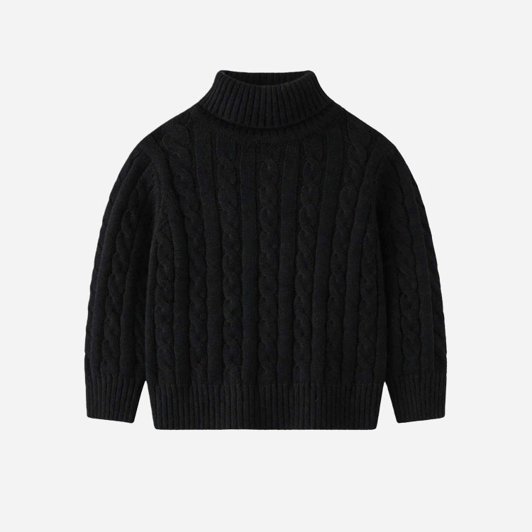 Turtleneck Base-Layer Knit Sweater - Kids