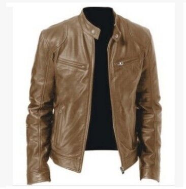 Men's Faux Leather Casual Jacket
