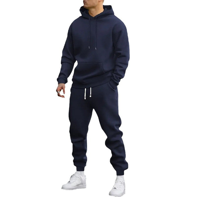 Men’s Solid Colour Hoodie and Jogger Tracksuit