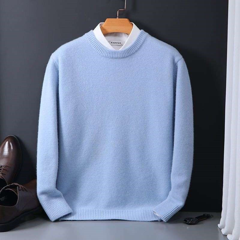 Men's Round Neck Knitted Sweater ? Casual Warm Top