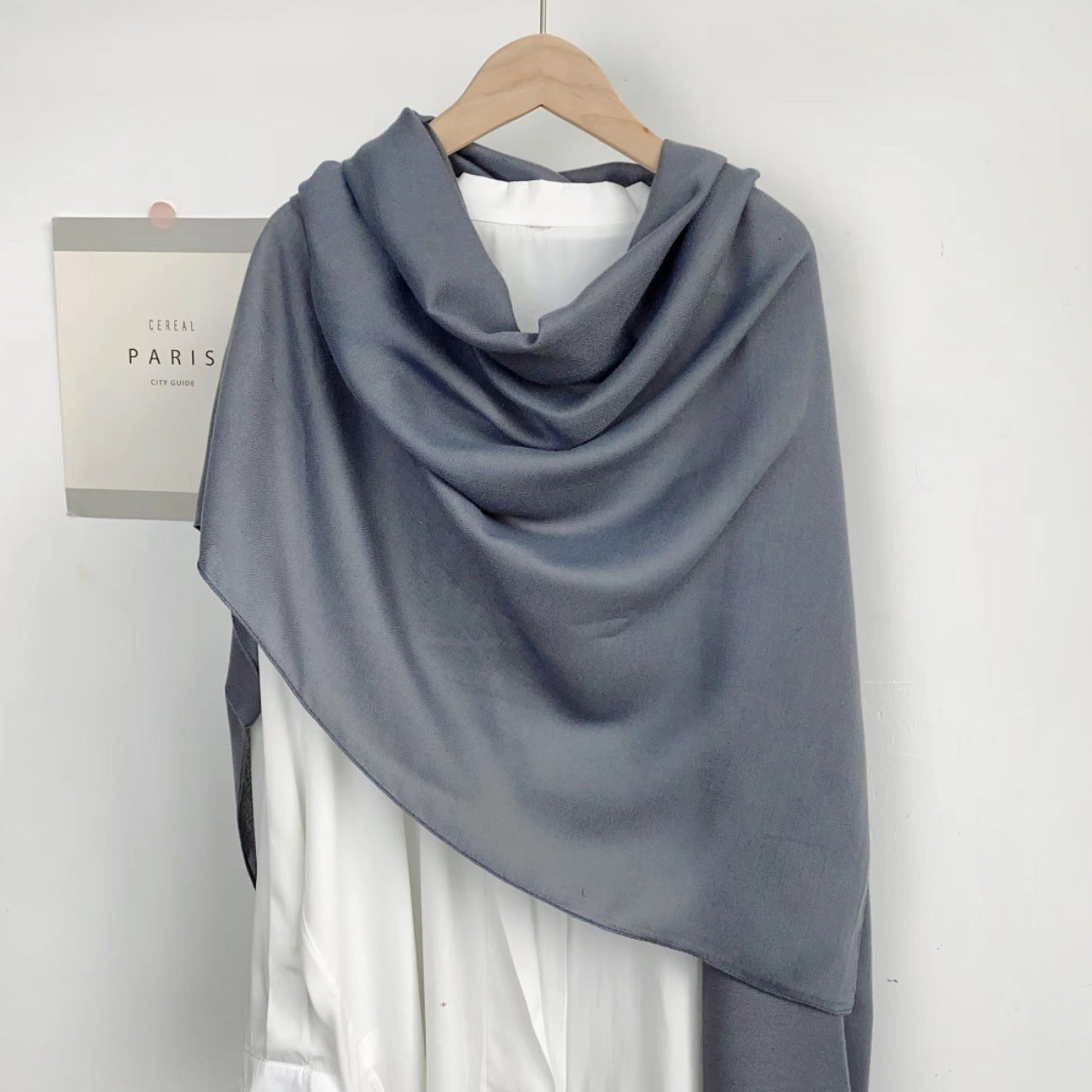 Classic Monochrome Long Shawl Scarf – Soft, Warm & Timeless Style