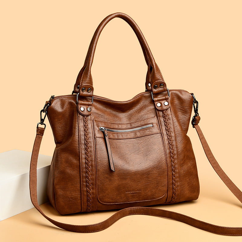Women’s Vintage Genuine Leather Shoulder & Crossbody Bag – Classic Style