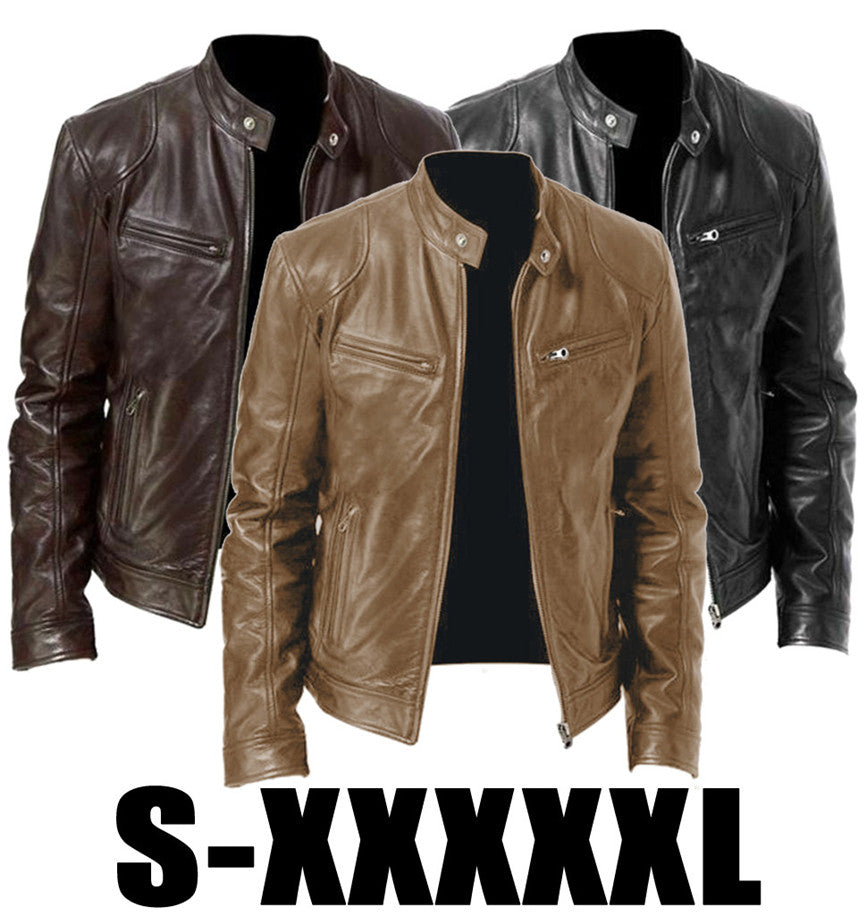 Men’s Casual Faux Leather  -Stylish & Comfortable Jacket