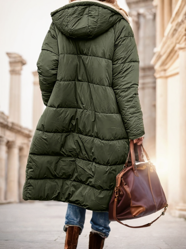 Women’s Classic Plain  Cotton-Padded Winter Jacket