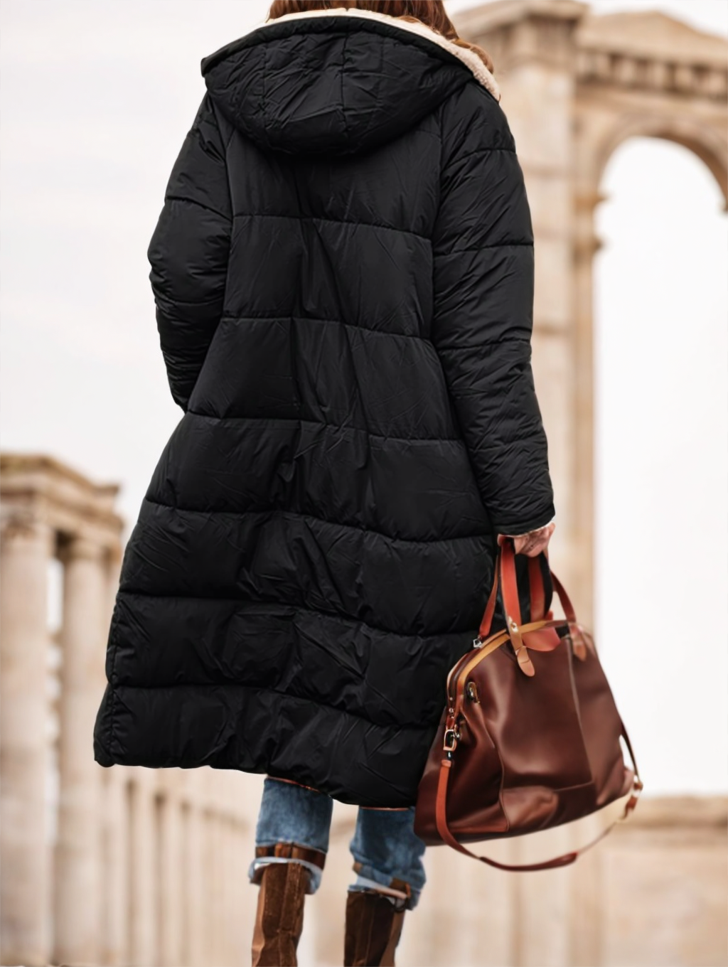 Women’s Classic Plain  Cotton-Padded Winter Jacket