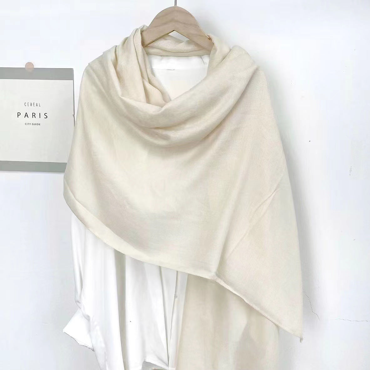 Classic Monochrome Long Shawl Scarf – Soft, Warm & Timeless Style