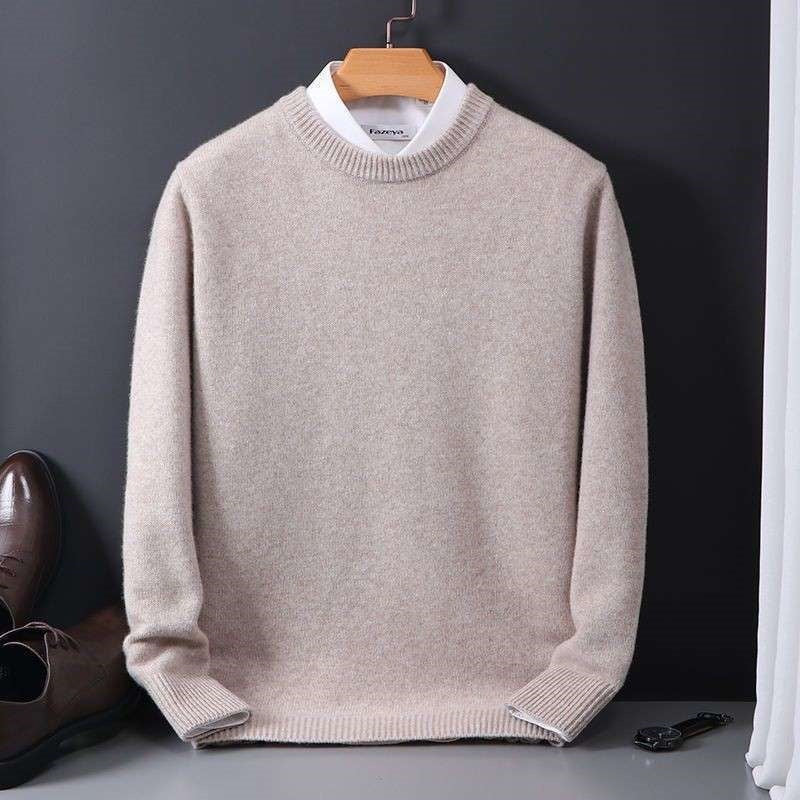 Men's Round Neck Knitted Sweater ? Casual Warm Top