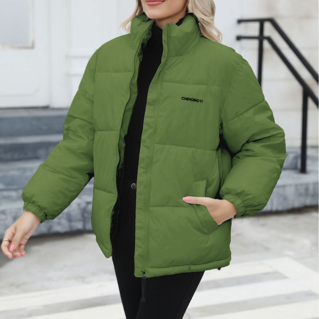 Women’s Warm Winter Coat – Windproof Down Cotton Loose Fit Outerwear
