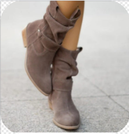 Trendy Women’s Winter Boots – INS Suede Zipper Pointed-Toe Design