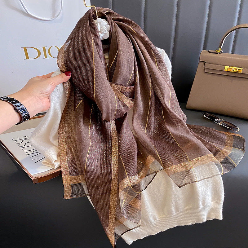 Women's Solid Color Double-Sided Scarf – Lightweight for Spring, Summer & Autumn