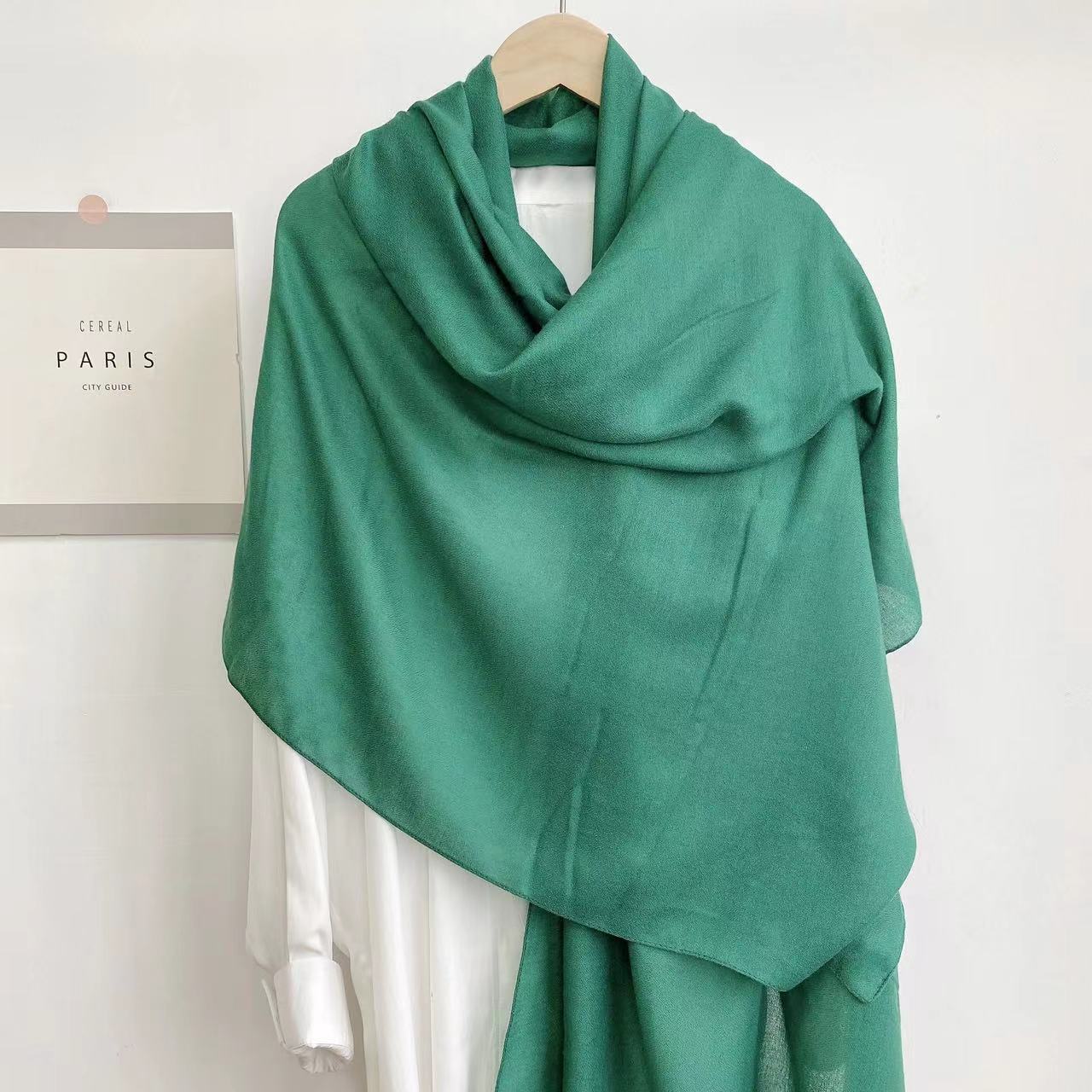 Classic Monochrome Long Shawl Scarf – Soft, Warm & Timeless Style