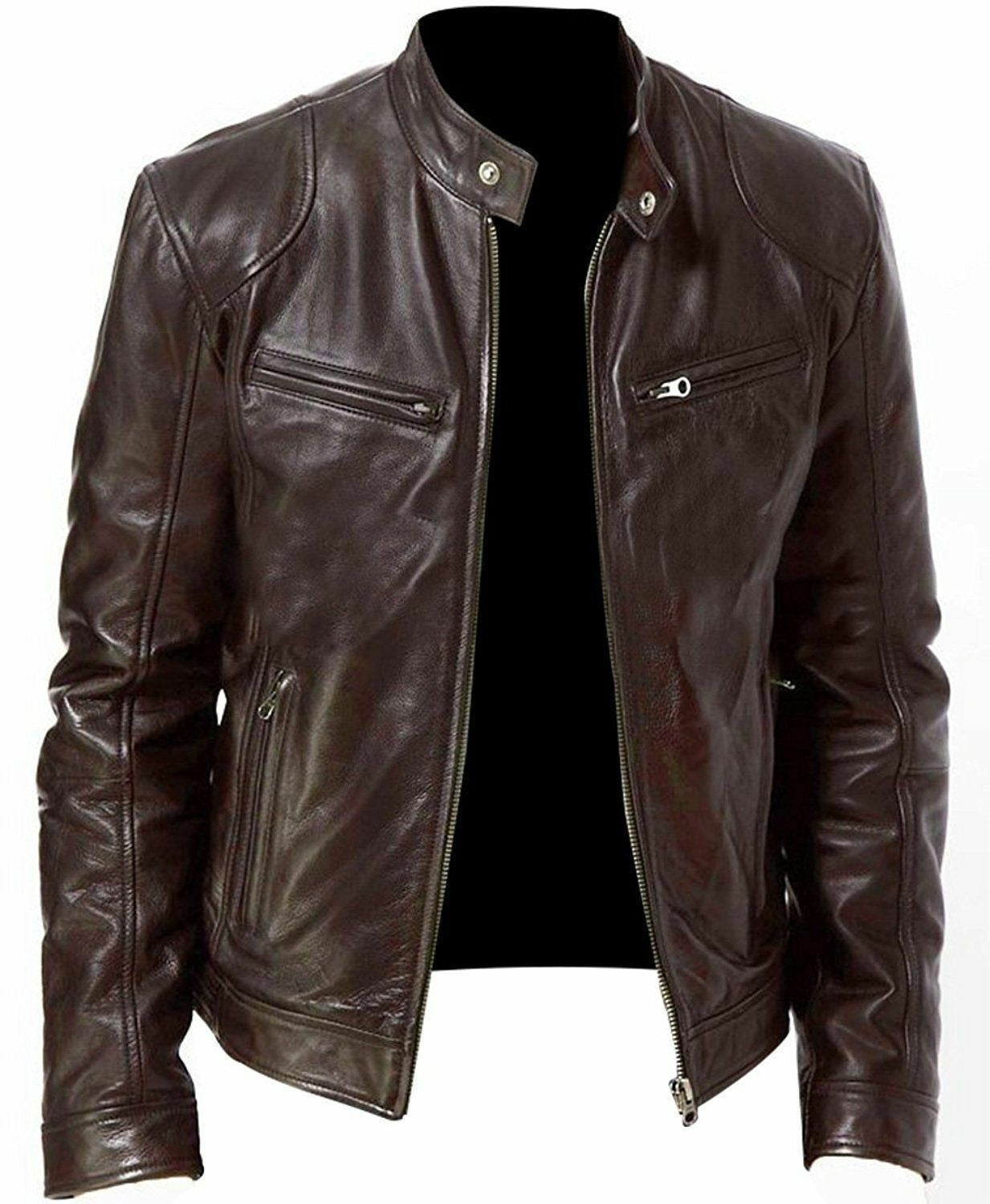 Men's Faux  Leather Casual  Jacket