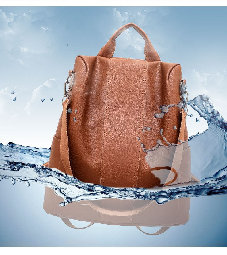 Women’s Casual Backpack – Solid Color Spacious Design