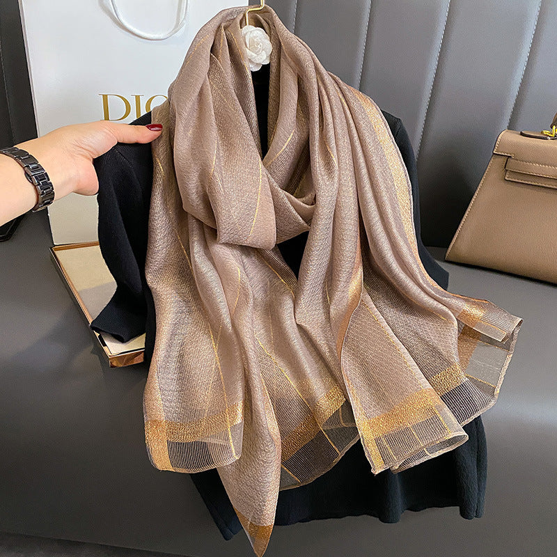 Women's Solid Color Double-Sided Scarf – Lightweight for Spring, Summer & Autumn