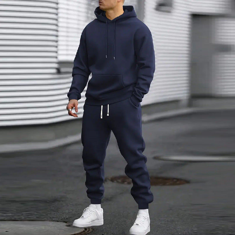 Men’s Solid Colour Hoodie and Jogger Tracksuit