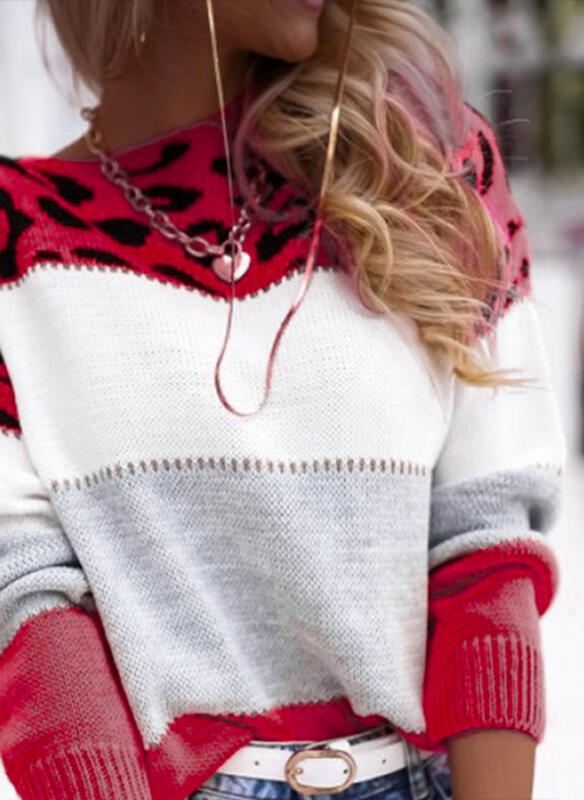 Women’s Leopard Print Casual Knit