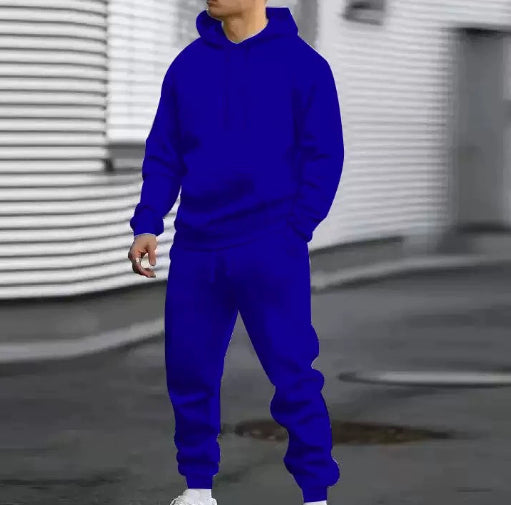Men’s Solid Colour Hoodie and Jogger Tracksuit