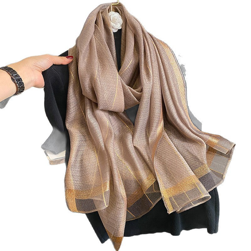 Women's Solid Color Double-Sided Scarf – Lightweight for Spring, Summer & Autumn