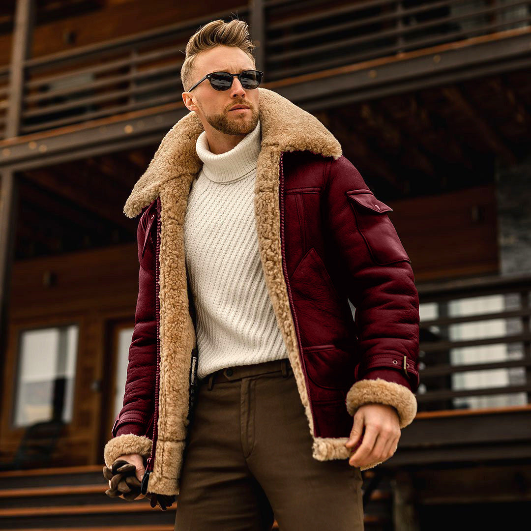 Men's Military Style Winter Jacket – Warm Fleece Army Coat