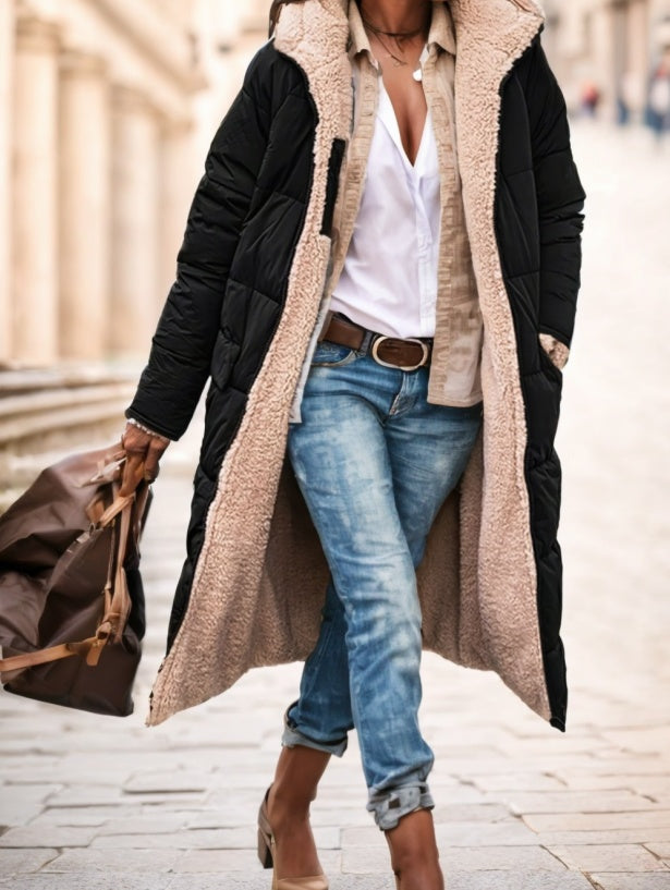 Women’s Classic Plain  Cotton-Padded Winter Jacket