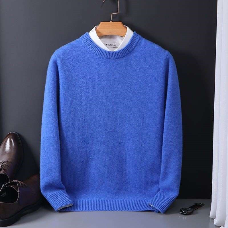 Men's Round Neck Knitted Sweater ? Casual Warm Top