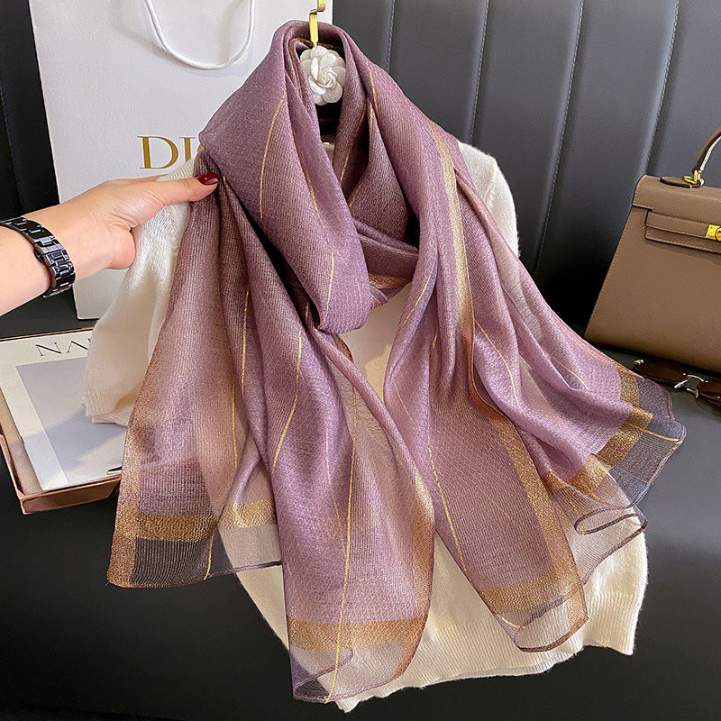 Women's Solid Color Double-Sided Scarf – Lightweight for Spring, Summer & Autumn