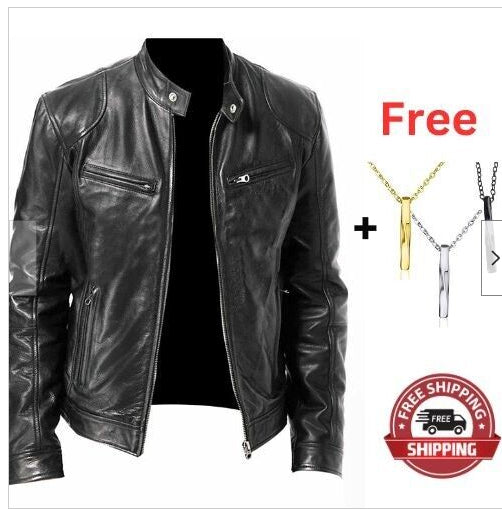 Men’s Casual Faux Leather  -Stylish & Comfortable Jacket
