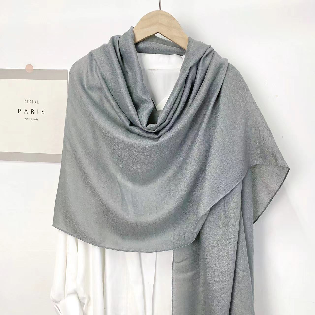 Classic Monochrome Long Shawl Scarf – Soft, Warm & Timeless Style