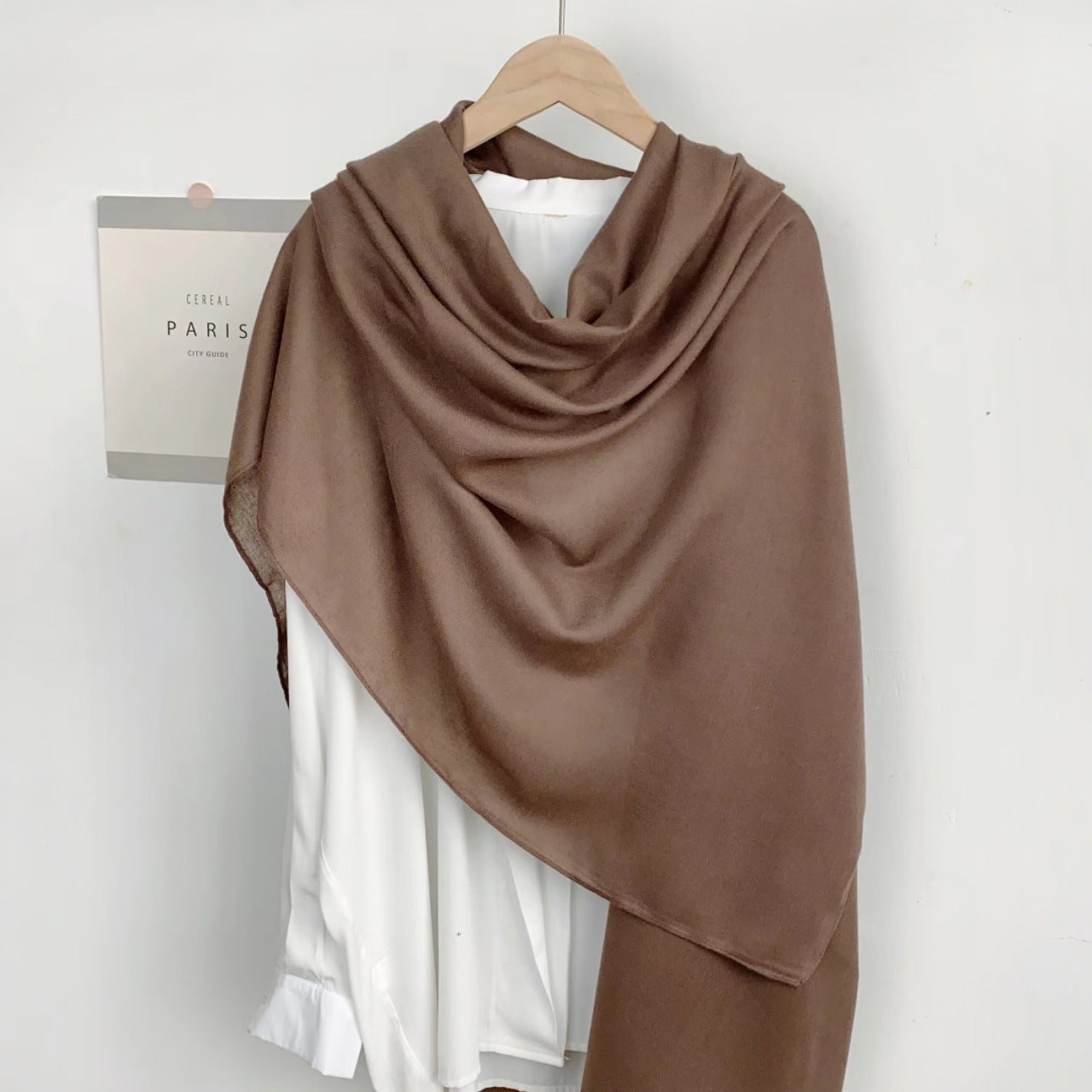 Classic Monochrome Long Shawl Scarf – Soft, Warm & Timeless Style