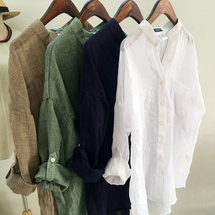 Women's Loose Cotton / Linen Shirt