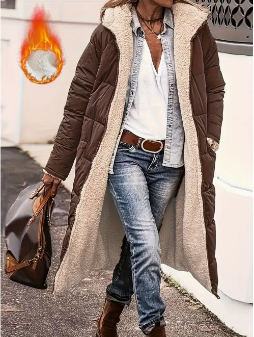 Women’s Classic Plain  Cotton-Padded Winter Jacket