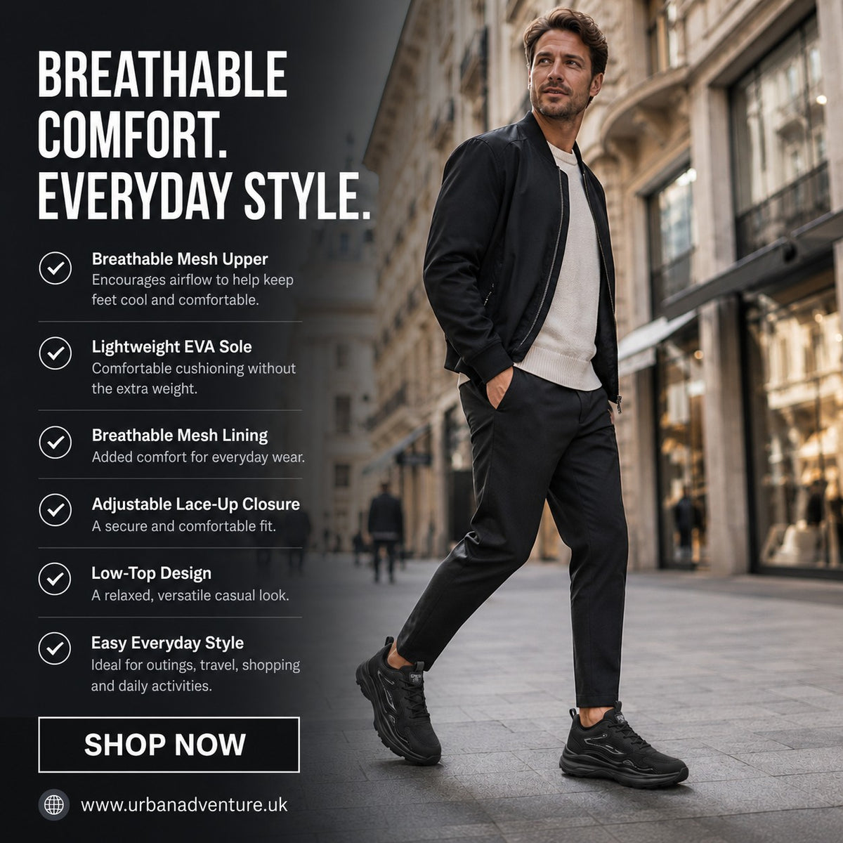 Men's Lightweight Breathable Mesh Casual Sneakers