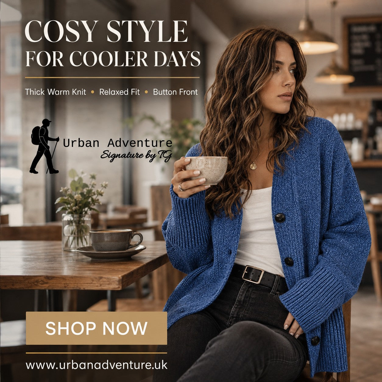 Women's Hooded Drawstring Knit Cardigan