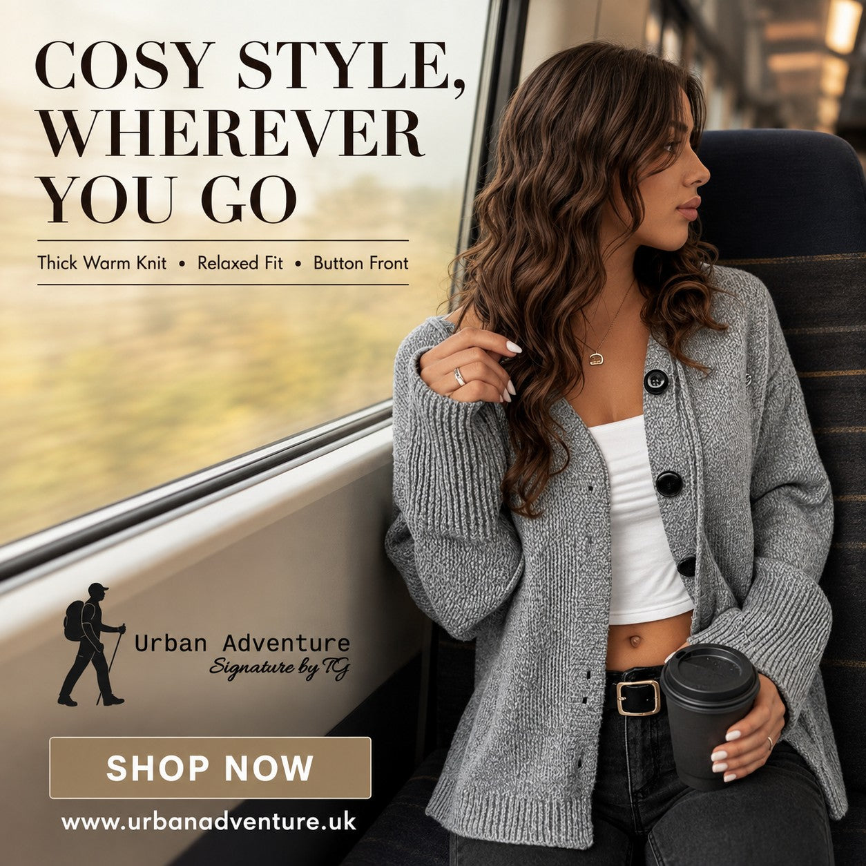 Women's Hooded Drawstring Knit Cardigan
