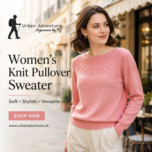Women's Slim-Fit Round Neck Knit Pullover Sweater