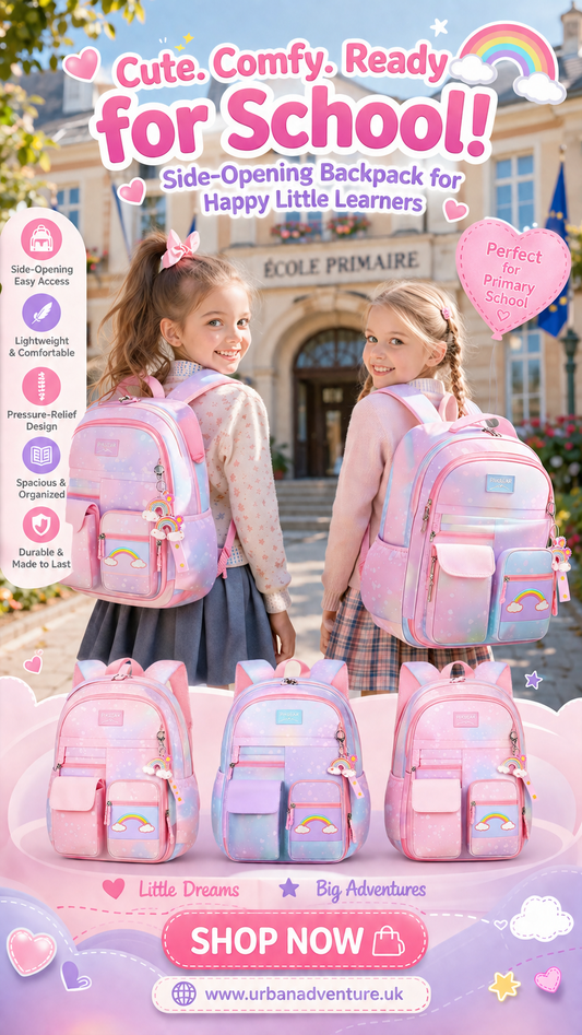 Side-Opening Cute Pressure-Relief Children's Backpack