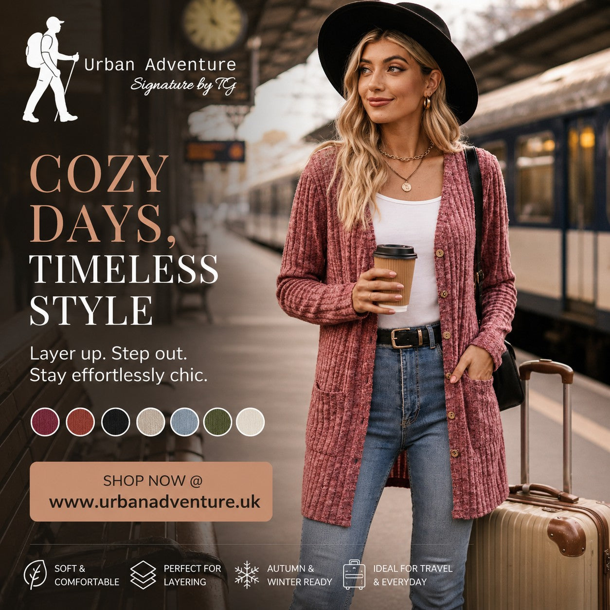 Women's Long-Sleeve Textured Stripe Cardigan
