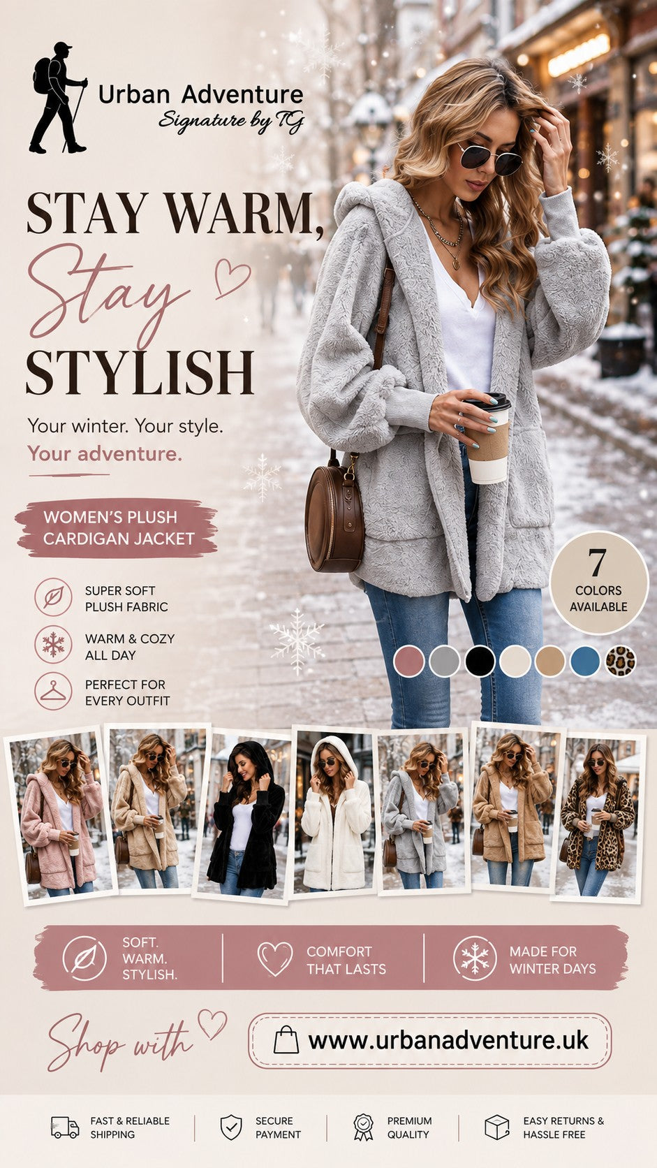 Women’s Winter Plush Cardigan Jacket