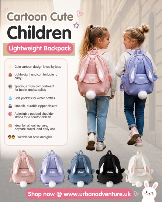 Cartoon Cute Children Lightweight Backpack – Kids School Bag for Boys & Girls