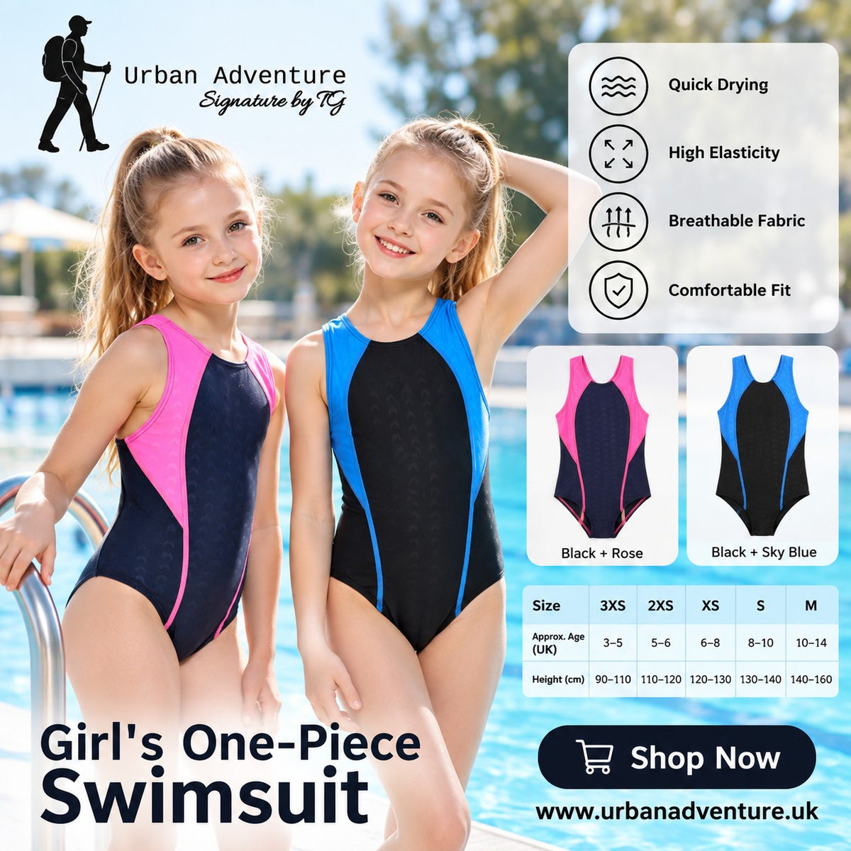 Girl's One Piece Swimsuit