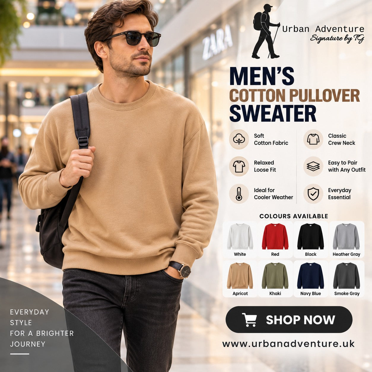 Men's Cotton Pullover Sweater