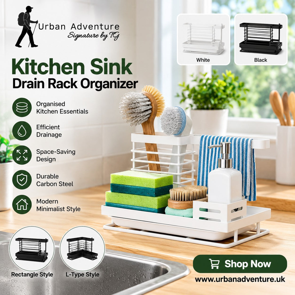 Kitchen Sink Drain Rack Organizer