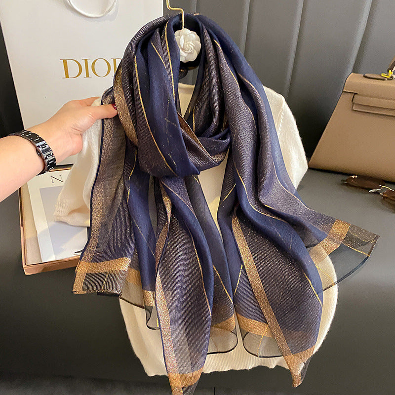 Women's Solid Color Double-Sided Scarf – Lightweight for Spring, Summer & Autumn