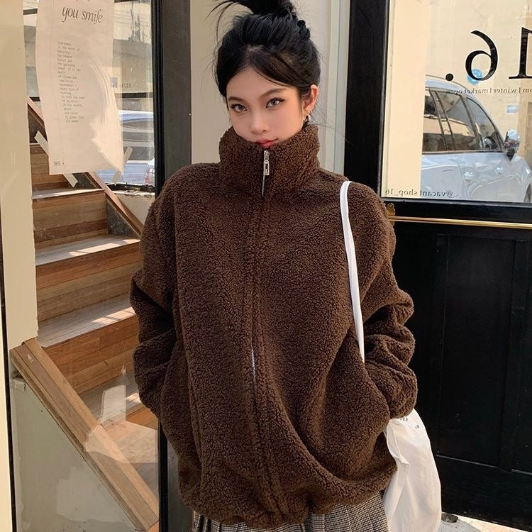 Women’s Luxury Lamb Wool Winter Coat