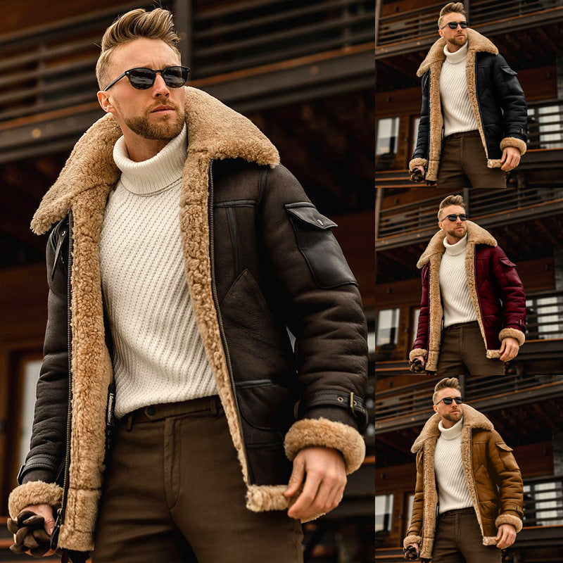 Men's Military Style Winter Jacket – Warm Fleece Army Coat