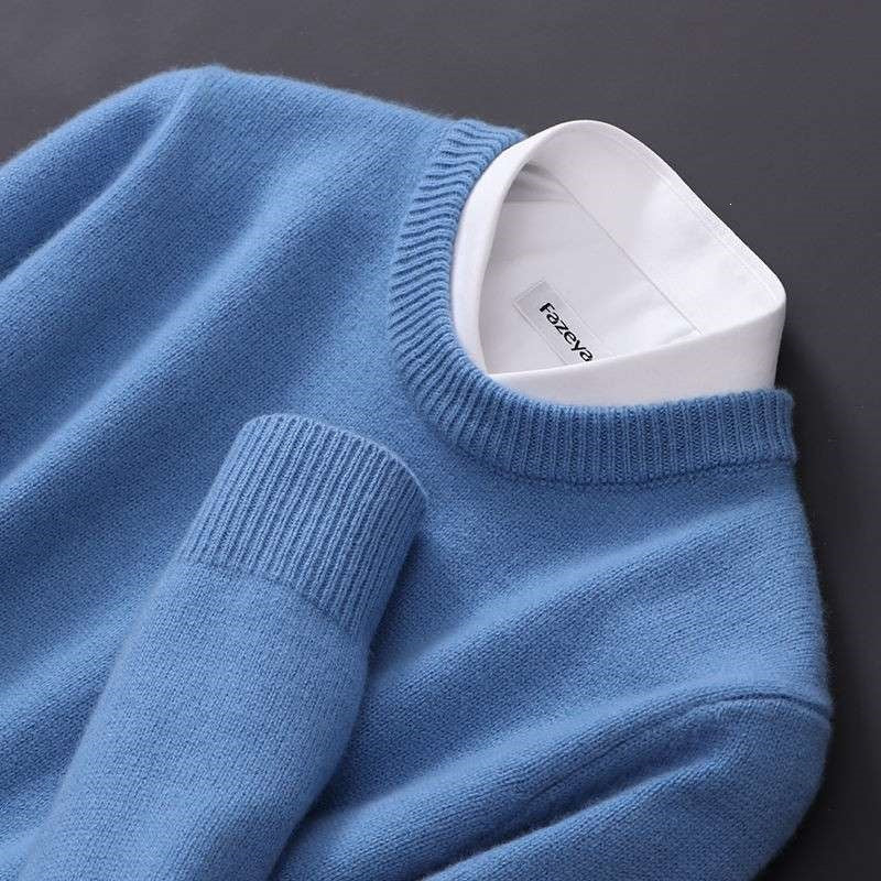 Men's Round Neck Knitted Sweater ? Casual Warm Top